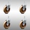 Service Caster 5 Inch SS High Temp Phenolic Wheel Swivel 10mm Threaded Stem Caster Set SCC SCC-SSTS20S514-PHSHT-M1015-4 - alternate 1